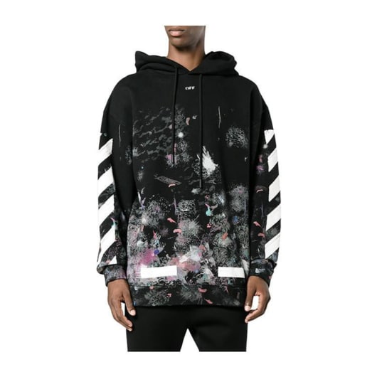 Off White Diag Galaxy Brush Hoodie