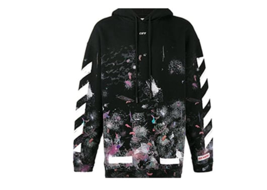 Off White Diag Galaxy Brush Hoodie