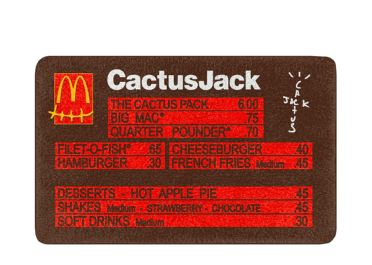 Travis Scott x McDonalds CJ Menu Rug