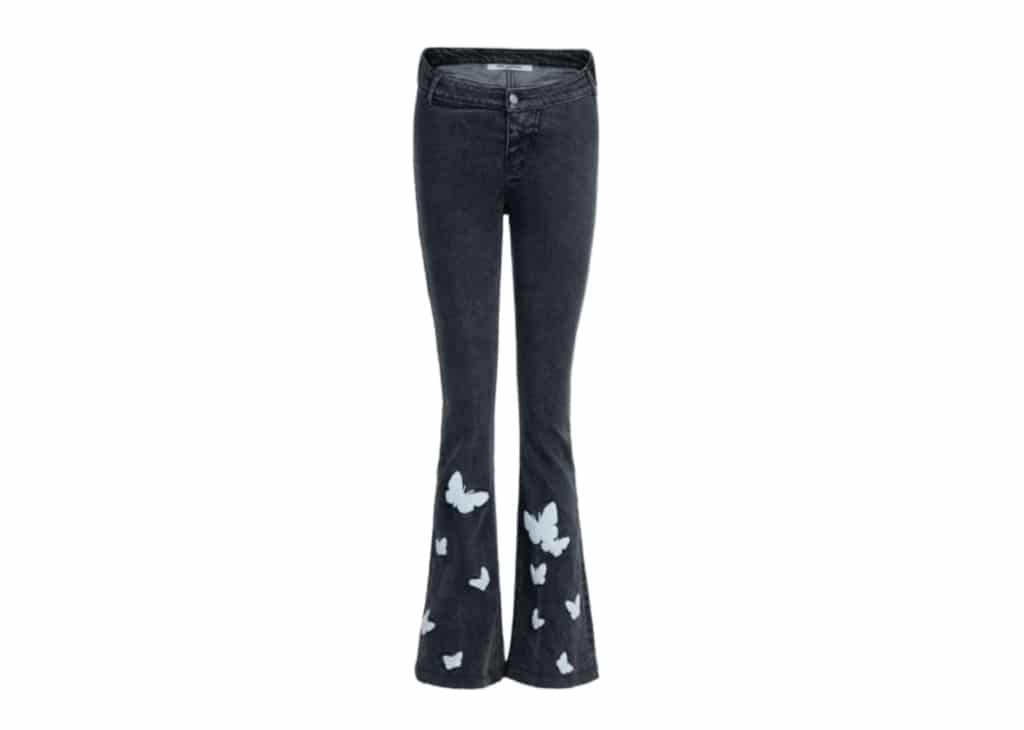 Buy 13De Marzo Towel Embroidery Butterfly Jeans Black Online in Australia KickSTW
