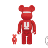 Bearbrick x MEDICOM UNDERCOVER LOGO 100% & 400% Set Red/White