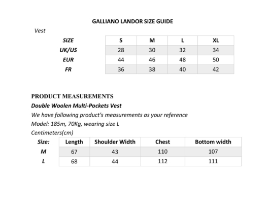 Galliano Landor Double Woolen Multi-Pockets Vest Camel - Image 2