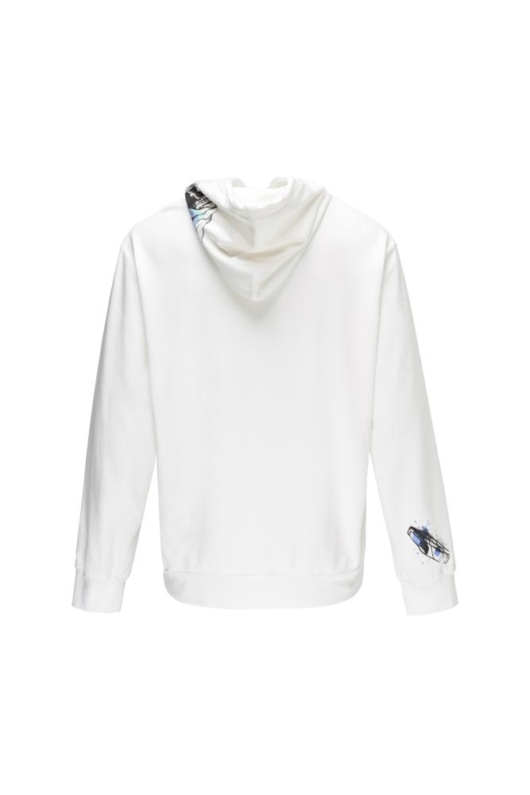 Galliano Landor Drum Print Hoodie White - Image 2