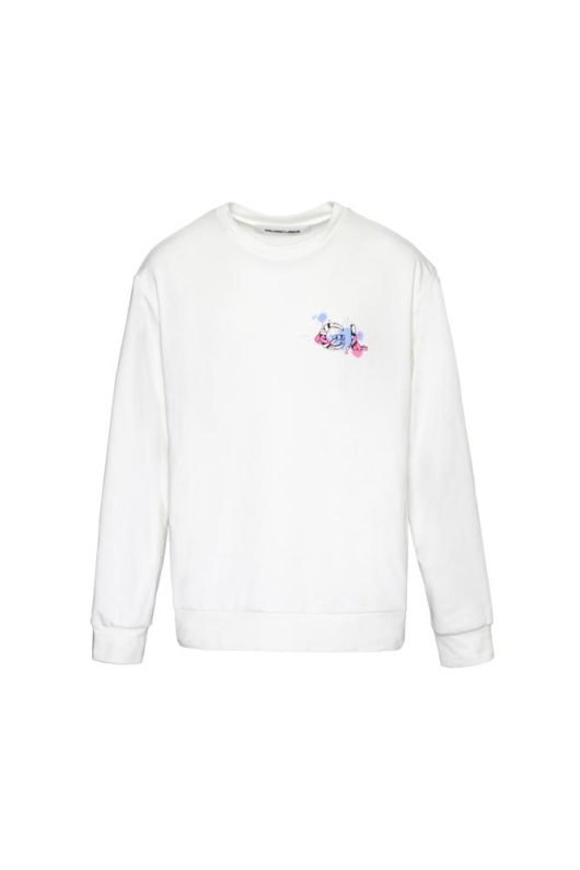 Galliano Landor Guitar Print L/S Tee White - Image 2