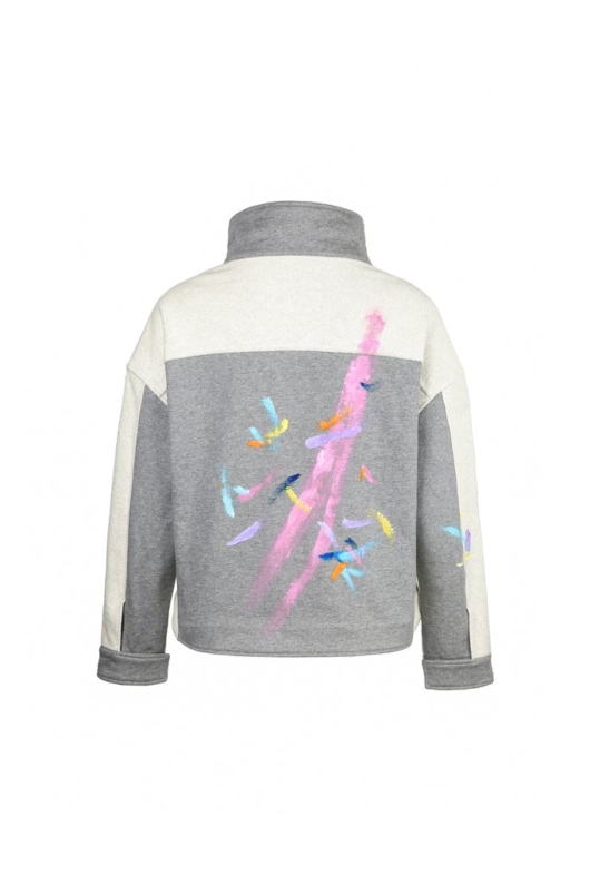 Galliano Landor Inside-Out Terry Cotton Jacket Grey - Image 2