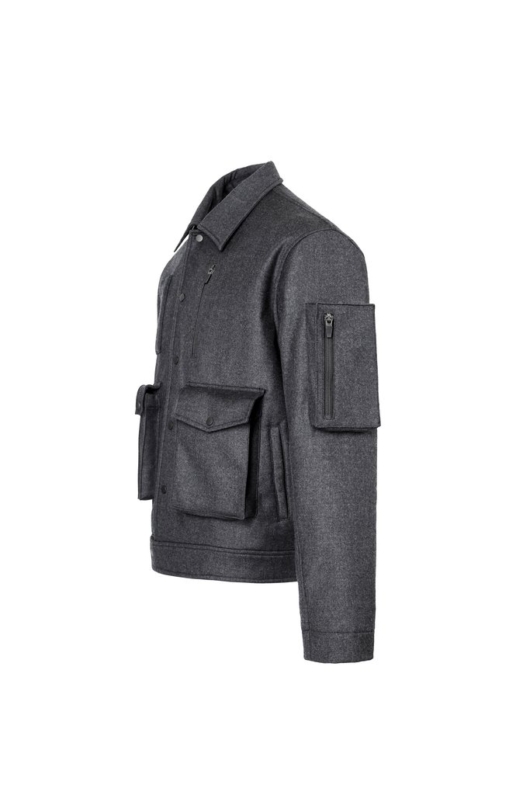 Galliano Landor Multi-Functional Wool Jacket Black - Image 2