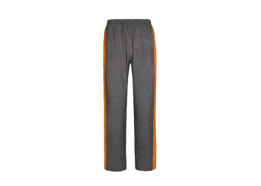 Galliano Landor Suede Fabric Orange Stripe Pants Grey