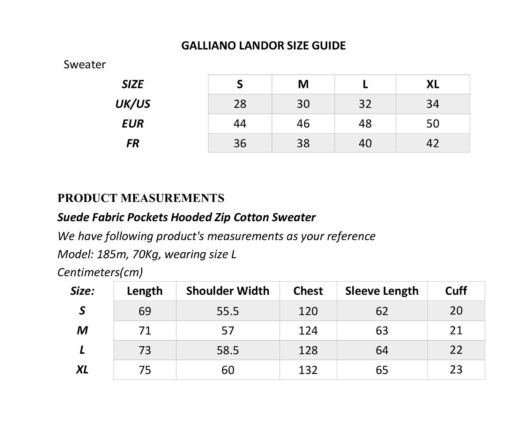 Galliano Landor Suede Fabric Pockets Zip Hoodie Grey - Image 4