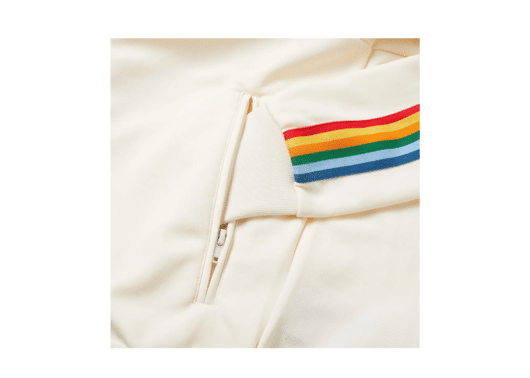 Palm Angels Rainbow Track Zip Up Jacket Cream - Image 2