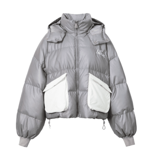 13De Marzo Teddy Bear Translucence Down Jacket Bone White