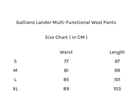 Galliano Landor Multi-Functional Wool Pants Black