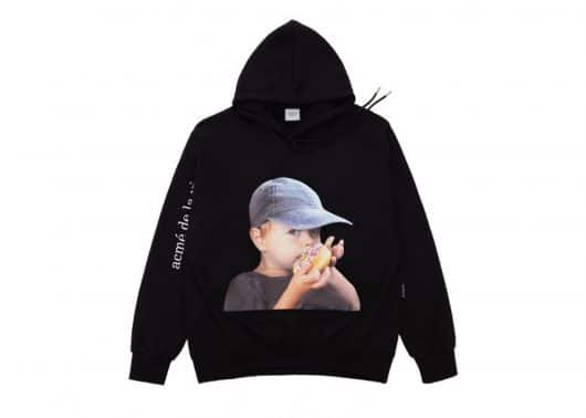 ADLV Baby Face Cap Boy Hoodie Black