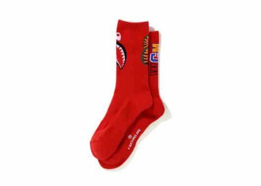 Bape Shark Socks Red