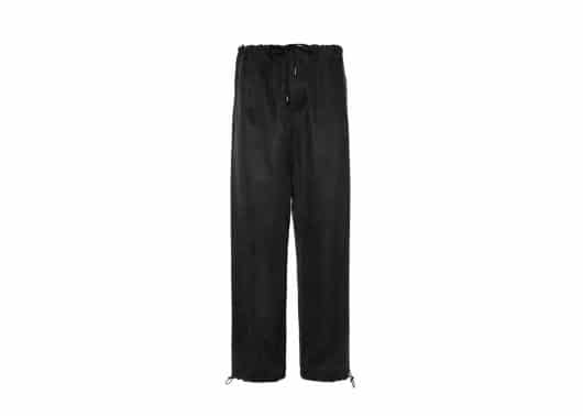 Galliano Landor Cupro Silhouette Drawstring Pants Black