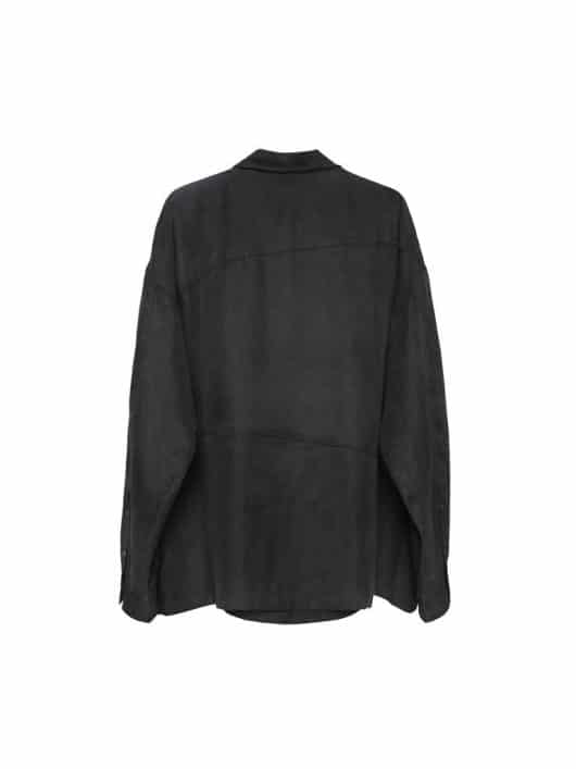 Galliano Landor Cupro Silhouette Shirt Black - Image 2