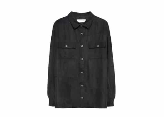 Galliano Landor Cupro Silhouette Shirt Black