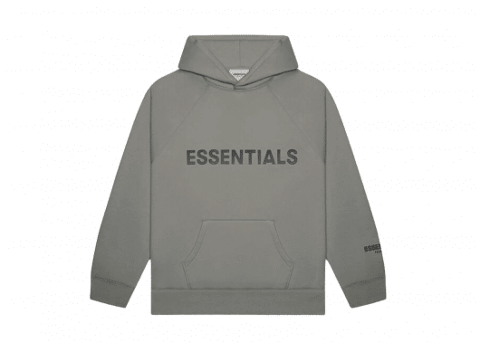 FEAR OF GOD ESSENTIALS 3D Silicon Applique Pullover Hoodie Gray Flannel/Charcoal