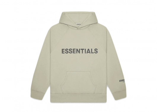 FEAR OF GOD ESSENTIALS 3D Silicon Applique Pullover Hoodie Moss