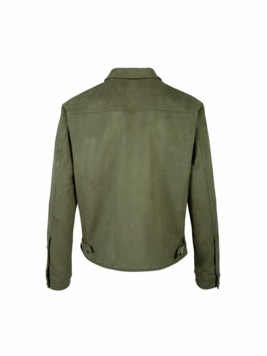 Galliano Landor Suede Fabric 3D Pockets Jacket Olive Green - Image 2