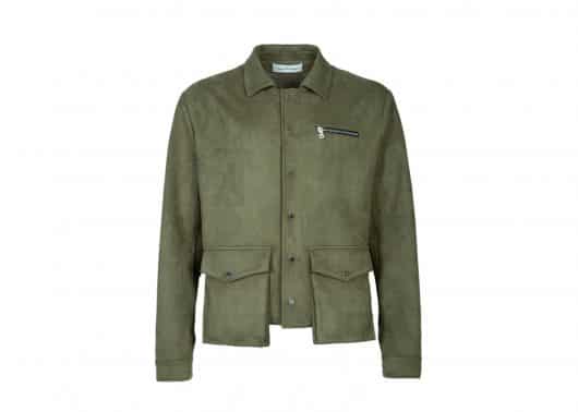 Galliano Landor Suede Fabric 3D Pockets Jacket Olive Green