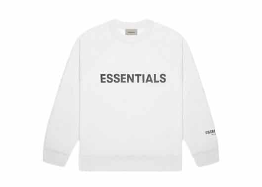 FEAR OF GOD ESSENTIALS 3D Silicon Applique Crewneck White