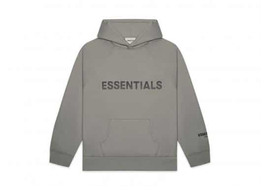 FEAR OF GOD ESSENTIALS Pullover Hoodie Applique Logo Cement