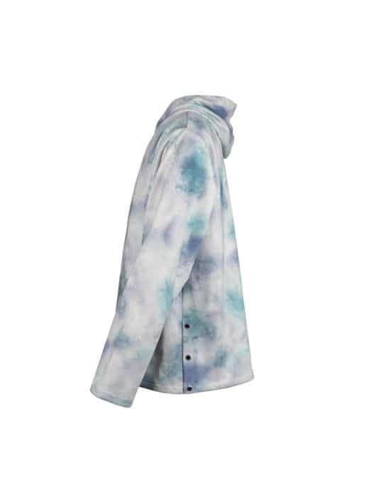 Galliano Landor Suede Fabric Tie-Dye Print Hoodie Green - Image 2