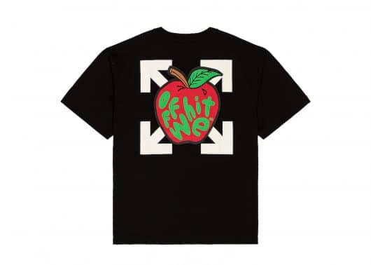 Off White Apple Oversized Tee Black