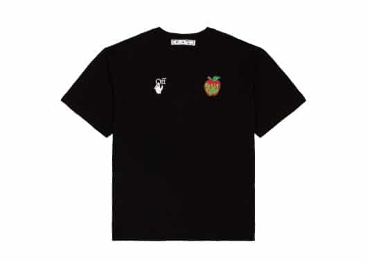 Off White Apple Oversized Tee Black