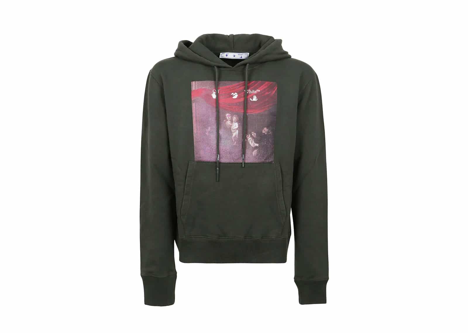 Buy Off White Sprayed Caravaggio Slim Hoodie Black Online in Australia ...