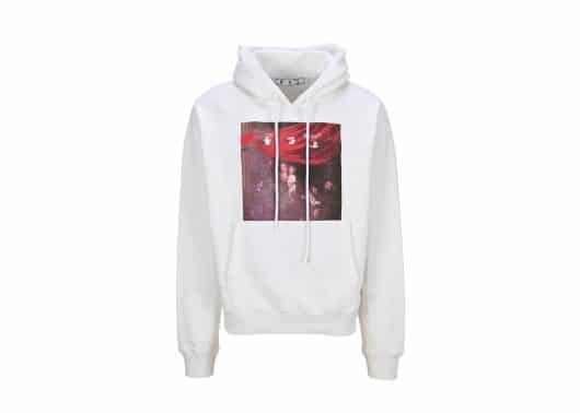 Off White Sprayed Caravaggio Slim Hoodie White - Image 2