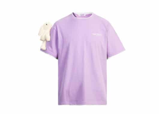 13De Marzo Little Arm Rabbit Double Layer Tee Purple/White