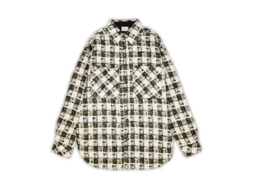 Charlie Luciano Tweed Overshirt Green/White (FW21) 1632