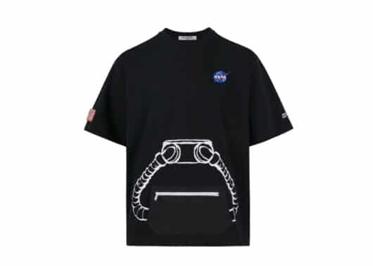 13De Marzo x Nasa Astronaut Teddy Bear Painted Tee Black - Image 2