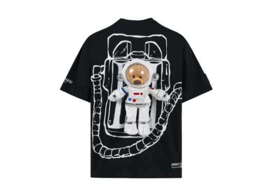 13De Marzo x Nasa Astronaut Teddy Bear Painted Tee Black