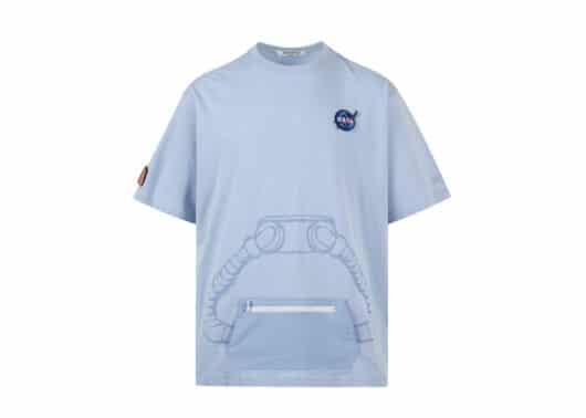 13De Marzo x Nasa Astronaut Teddy Bear Painted Tee Blue - Image 2