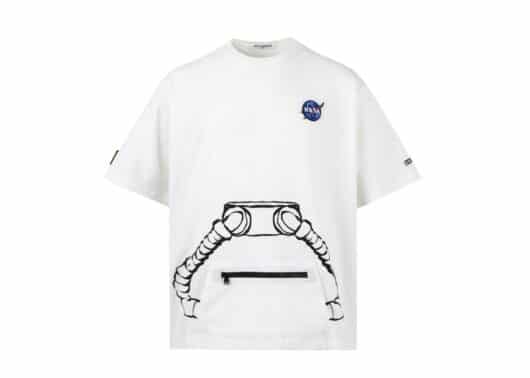 13De Marzo x Nasa Astronaut Teddy Bear Painted Tee White - Image 2