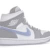 Air Jordan 1 Mid Wolf Grey Aluminum (W) - Image 3