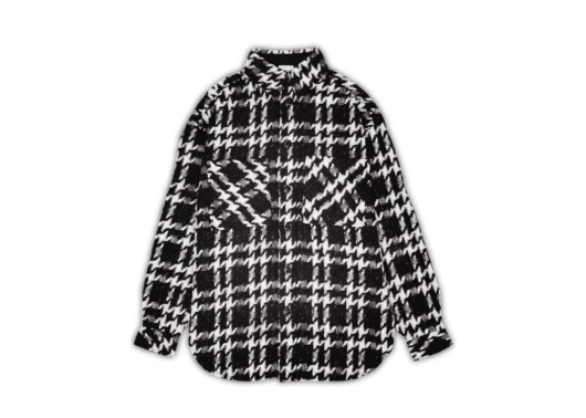 Charlie Luciano Tweed Overshirt Black/White 0192