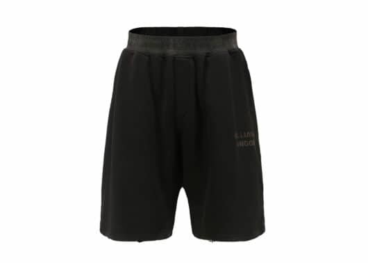 Galliano Landor Brass Patina Logo Shorts Black