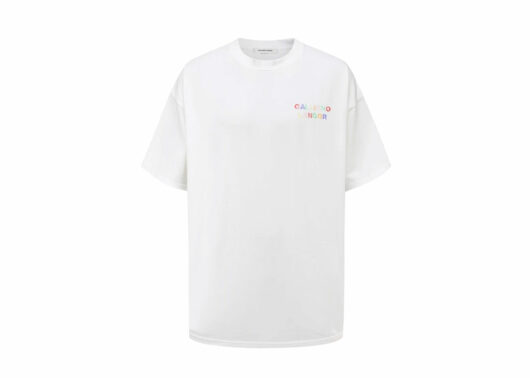 Galliano Landor Rainbow Logo Tee White