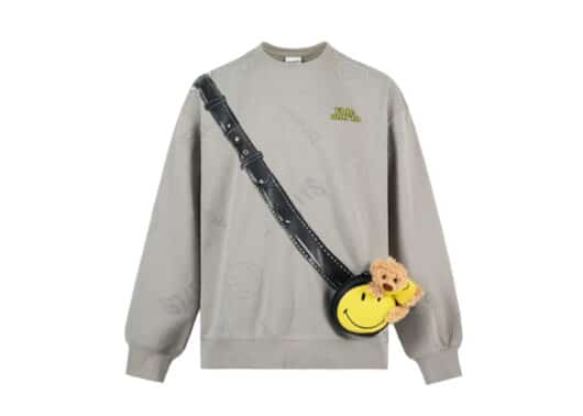 13De Marzo Allover Smiley Leather Bag Palda Bear Sweater Dawn Grey