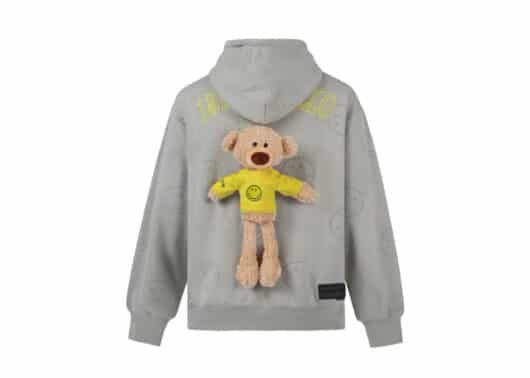 13De Marzo Allover Smiley Palda Bear Hoodie Dawn Grey