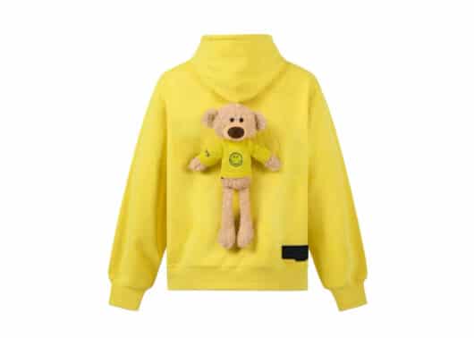 13De Marzo Allover Smiley Palda Bear Hoodie Dawn Yellow