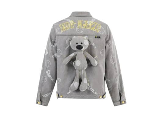 13De Marzo Allover Smiley Palda Bear Jacket Grey