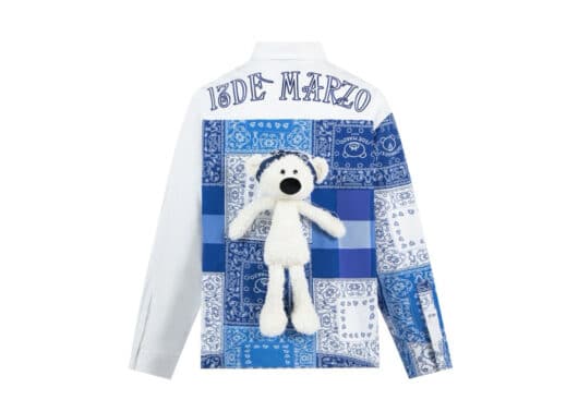 13De Marzo Paisley Palda Bear Patchwork Shirt White