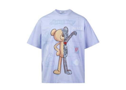 13De Marzo Palda Bear Robot Illustrated Tee Blue