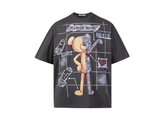 13De Marzo Palda Bear Robot Illustrated Tee Grey