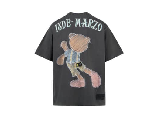 13De Marzo Palda Bear Sketch Tee Black - Image 2