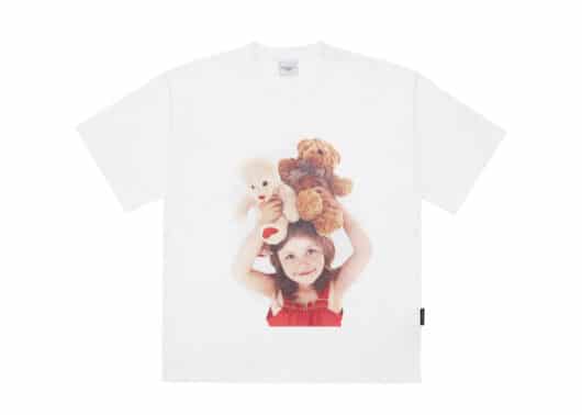 ADLV Baby Face Red Dress Girl Tee White